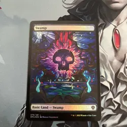 4x Swamp 279, Full Art Stained Glass Showcase, Dominaria United, Magic MTG NM - Image 3