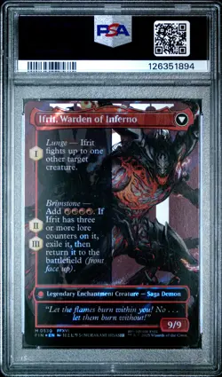 2025 MTG BORDERLESS-SURGE CLIVE IFRIT'S DOMINANT/IFRIT WARDEN OF INFERNO PSA 10 - Image 2