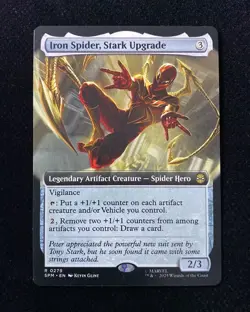 25 Magic The Gathering MTG Marvel EN #R 0279 SPM Iron Spider,Stark Upgrade AK001 - Image 1