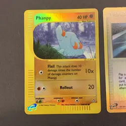Reverse-Holographic Pokemon Aquapolis Set Phanpy 100/147 (English) + BONUS! - Image 3