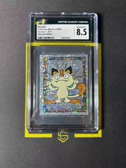 1998 Pokemon Merlin Series 1 S11 Special Glitter Meowth CGC 8.5 FCJS - Image 1