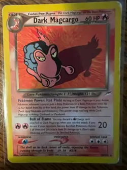 Dark Magcargo 18/105 Pokemon Neo Destiny TCG MP/HP - Image 1
