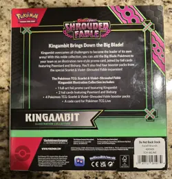 Pokemon Scarlet & Violet Shrouded Fable Kingambit Illustration Collection New - Image 2