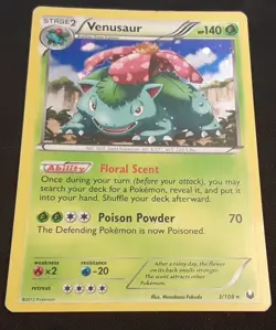 Venusaur - 3/108 - Dark Explorers - Cosmos Holo Rare (2012) Pokemon TCG MP - Image 2