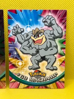 Pokemon Tcg Machamp #68 Holo & Non Holo Topps Series Blue & Black Label - Image 3