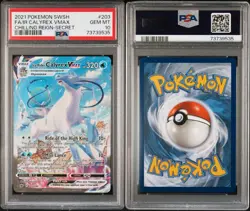 PSA 10 2021 Pokemon Chilling Reign 203/198 Ice Rider Calyrex Vmax Alt Art - Image 3
