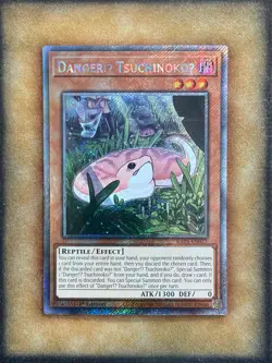 Yugioh Danger!U TsuchinokoU RA04-EN027 Platinum Secret Rare 1st Ed NM - Image 1