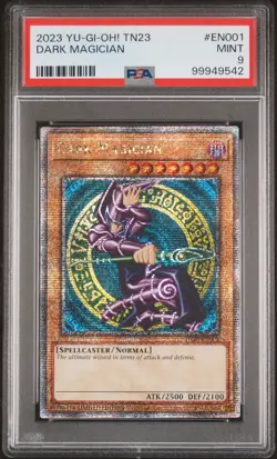 2023 YU-GI-OH! TN23-25TH ANV TIN: DUELING HEROES #EN001 DARK MAGICIAN PSA 9 - Image 1
