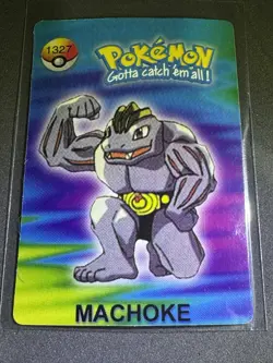Exeggcute & Machoke - 2000 Pokemon Vending Sticker Card - Prism - NM - Image 4