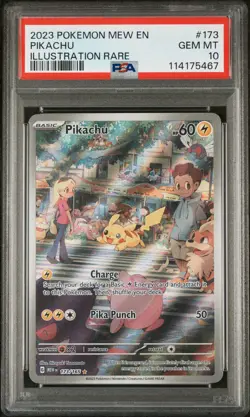 2023 Pokemon Pikachu Illustration Rare PSA 10 GEM MT Card #173 - Image 1