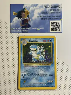 Blastoise 002/102 Base Set Unlimited Holo Card - Pokemon Card TCG - CLEAN - Image 1