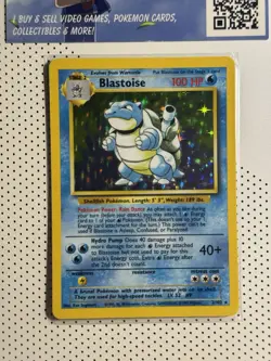 Blastoise 002/102 Base Set Unlimited Holo Card - Pokemon Card TCG - CLEAN - Image 2