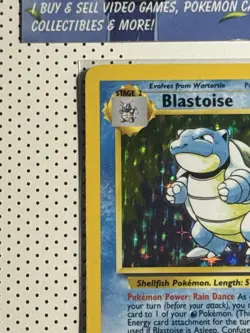 Blastoise 002/102 Base Set Unlimited Holo Card - Pokemon Card TCG - CLEAN - Image 3