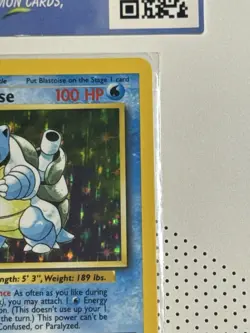 Blastoise 002/102 Base Set Unlimited Holo Card - Pokemon Card TCG - CLEAN - Image 4