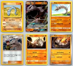 (6) Onix GX Pokemon Card Lot 36/68 Ultra Rare Holo Legendary Collection Brock - Image 1