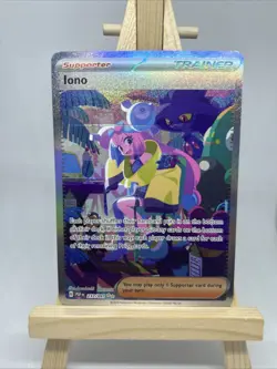 Pokemon TCG Iono Paldean Fates Holo Card 237/091 Special Illustration Rare - Image 1