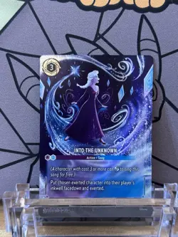 Lorcana Reign of Jafar Into The Unknown Elsa Enchanted Foil Card NM - Image 1