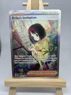 Pokemon TCG Erika's Invitation Scarlet Violet Holo Card 203/165 - Image 1