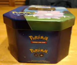 Lot 2 Pokemon Go Card Game Mini Tin & Promo Card, Sticker Pikachu Blissey EMPTY - Image 3