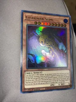 1996 Yugioh Card MINT Guardian Slime Ultra Rare Holo #LED7-EN003 1st Edition - Image 1