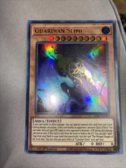 1996 Yugioh Card MINT Guardian Slime Ultra Rare Holo #LED7-EN003 1st Edition - Image 2