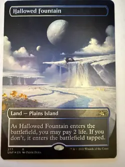 MTG: Hallowed Fountain Borderless Foil Card Unfinity 277- NM - Image 1