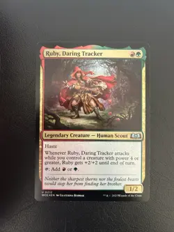 Ruby Daring Tracker - (Foil) Mtg: Wilds of Eldraine Uncommon 212 - Image 1