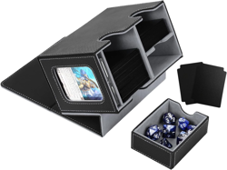 MTG Deck Box for Commander Display with Dice Tray, Double Deck Case Fits 160 Dou - Image 1