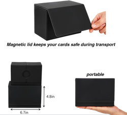 MTG Deck Box for Commander Display with Dice Tray, Double Deck Case Fits 160 Dou - Image 5