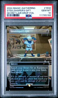 2024 MTG SECRET LAIR DROP FALLOUT: S.P.E.C.I.A.L.-FOIL STEELSHAPER'S GIFT PSA 10 - Image 1