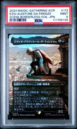 2024 MTG JPN ASSASSIN'S CREED BORDERLESS-FOIL EZIO AUDITORE DA FIRENZE PSA 9 - Image 1