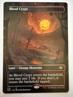MTG: Blood Crypt Borderless Regular Card Unfinity 279- NM - Image 1