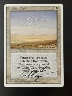 Signed White Ward By Dan Frazier MTG - Image 1