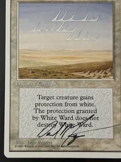 Signed White Ward By Dan Frazier MTG - Image 2