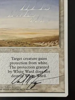 Signed White Ward By Dan Frazier MTG - Image 3