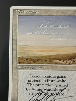 Signed White Ward By Dan Frazier MTG - Image 5