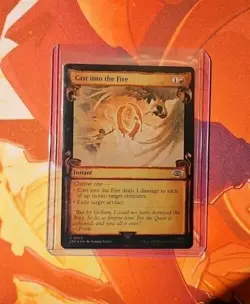 Cast into the Fire FOIL Showcase Scrolls MTG Lord of the Rings Magic The Gatheri - Image 1