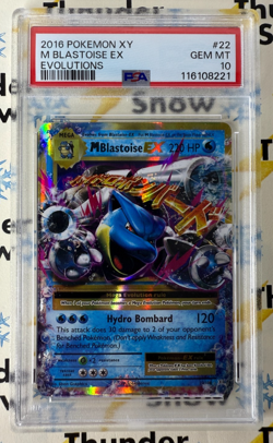 ⚡❄ 2016 Pokemon XY Evolutions #22 M Blastoise EX PSA 10 - Image 1