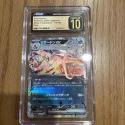 Pokemon Charizard Ex #115/190 SV4a Shiny Treasure Japanese CGC Pristine 10!! - Image 1