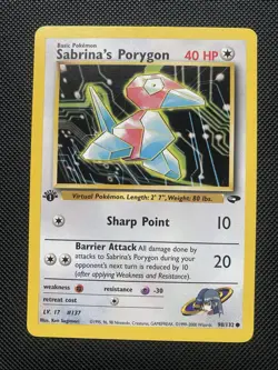SABRINA’S PORYGON - 1st Edition Gym Challenge - 98/132 - Common - Pokemon - NM - Image 1