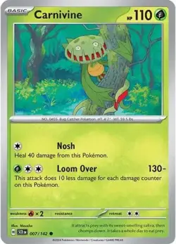 Carnivine - C - 007/142 - Pokemon - Stellar Crown - NM/M - Regular - Image 1