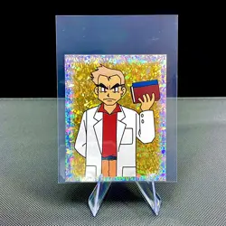1999 Topps Merlin Pokemon Professor Oak Gold Prism Holo PACK FRESH! - Image 1