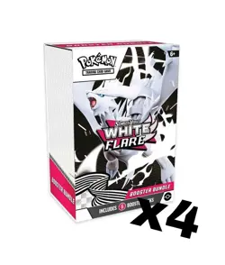 LOT OF 4 Pokemon TCG Scarlet & Violet White Flare Booster Bundle SEALED X4 - Image 1