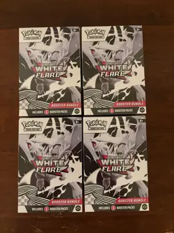 LOT OF 4 Pokemon TCG Scarlet & Violet White Flare Booster Bundle SEALED X4 - Image 2
