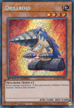 Drillroid - SGX2-ENB04 - Secret Rare 1st Edition Mint YuGiOh Card - Image 1