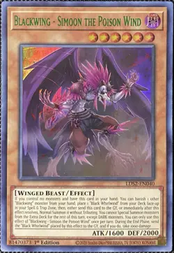 Blackwing - Simoon the Poison Wind (Green) LDS2-EN040 Legendary Duelists Yugioh - Image 1