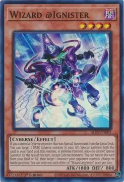 Yugioh! Wizard @Ignister - ALIN-EN001 - Super Rare - 1st Edition Near Mint, Engl - Image 1
