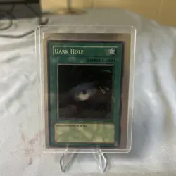 Yu-Gi-Oh Card YUGIOH DARK HOLE SUPER RARE LOB-052 Near Mint - Image 1