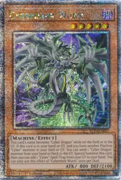 Yugioh! Cyberdark Wurm - ALIN-EN027 - Quarter Century Secret Rare - 1st Edition - Image 1