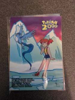 Misty & Articuno Pokemon 2000 Movie Topps Sticker Card - VLP/NM - Image 1